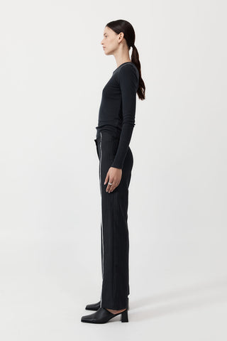 ST. AGNI | DECONSTRUCTED PINSTRIPE TROUSER