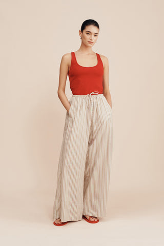 POSSE | VIVIAN PANT - BEIGE STRIPE