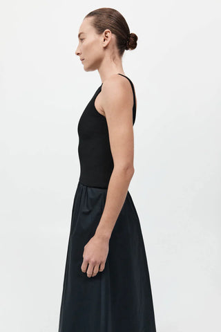 ST. AGNI | BATEAU CUT DRESS - BLACK