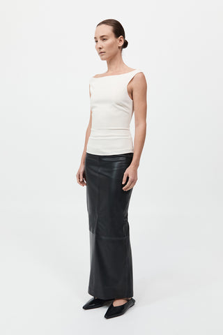 ST. AGNI | SLIM BATEAU TOP - OFF WHITE