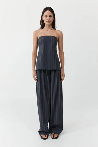 STRIPE RELAXED PLEAT PANT