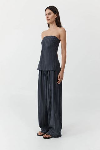 STRIPE RELAXED PLEAT PANT