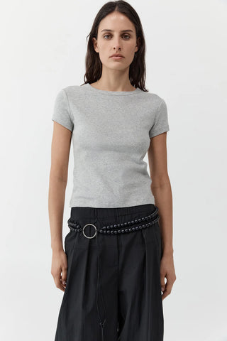 ORGANIC COTTON BABY TEE - GREY MARLE