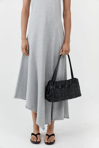 SLIM WOVEN TOTE - BLACK