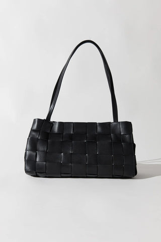 SLIM WOVEN TOTE - BLACK