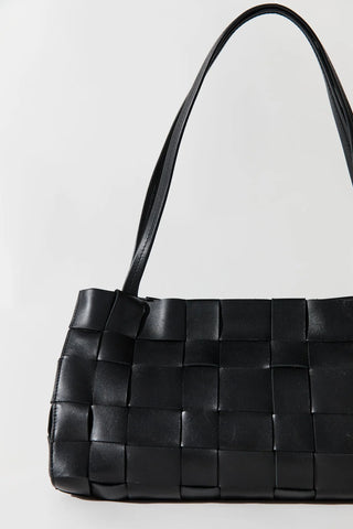 SLIM WOVEN TOTE - BLACK
