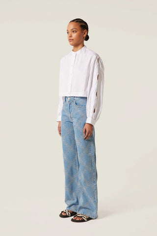 TRESSÉ | PONA EMBROIDERED DENIM