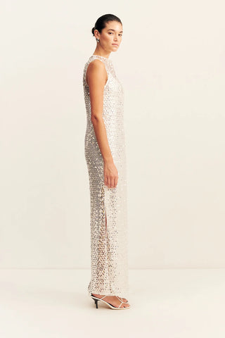 ASTERI HIGH NECK SLEEVELESS MAXI DRESS