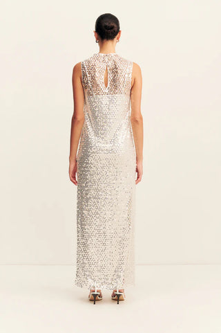 ASTERI HIGH NECK SLEEVELESS MAXI DRESS