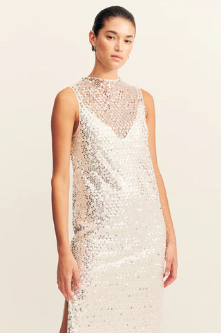 ASTERI HIGH NECK SLEEVELESS MAXI DRESS