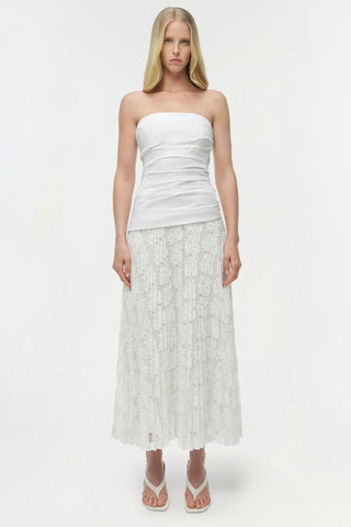 ANNALISE COTTON LACE MIDI DRESS