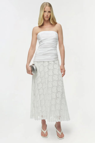 ANNALISE COTTON LACE MIDI DRESS