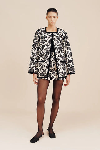 POSSE | ROMEO MINI SKIRT - NOIR BLOOM