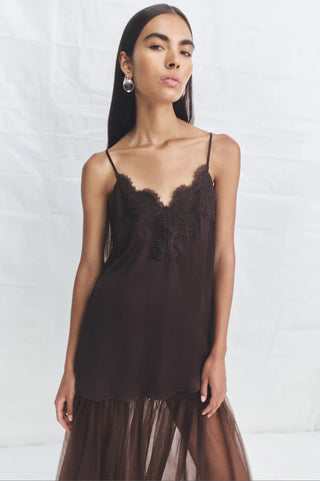 SIMONA LACE CAMI - ESPRESSO