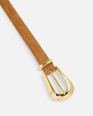 NO. 17 BELT - HONEYCOMB SUEDE & GOLD