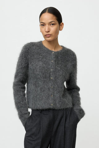 ALPACA CARDIGAN - ANTHRACITE MELANGE