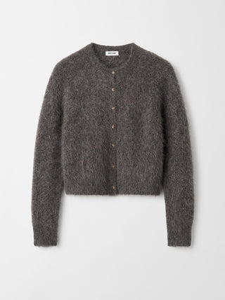 ALPACA CARDIGAN - WOOD