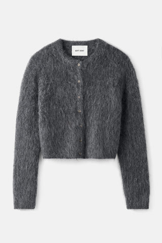 ALPACA CARDIGAN - ANTHRACITE MELANGE