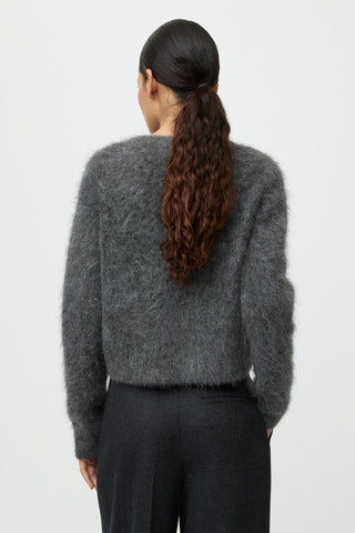 ALPACA CARDIGAN - ANTHRACITE MELANGE