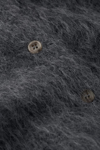 ALPACA CARDIGAN - ANTHRACITE MELANGE