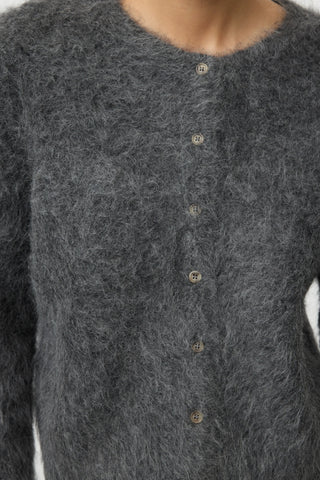 ALPACA CARDIGAN - ANTHRACITE MELANGE