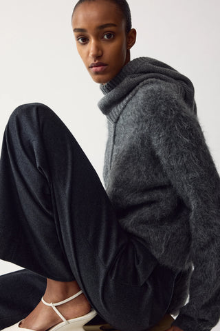 ALPACA CARDIGAN - ANTHRACITE MELANGE