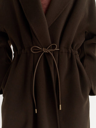 DRAWSTRING COAT - MOCHA