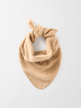 BRUSHED TRIANGLE SCARF - CAMEL