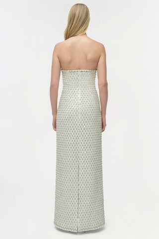 VANESSA EMBELLISHED BUSTIER MIDI DRESS