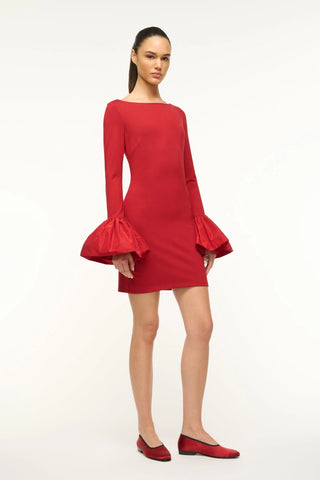 STAUD | HAWTHORNE DRESS - ROUGE