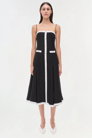 SIMKHAI | CORDELIA LINEN MIDI DRESS