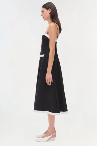 SIMKHAI | CORDELIA LINEN MIDI DRESS