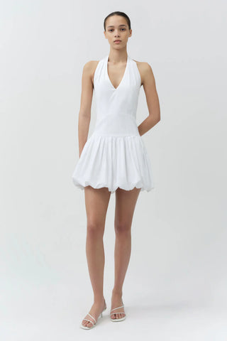 BROOKE COTTON HALTER MINI DRESS
