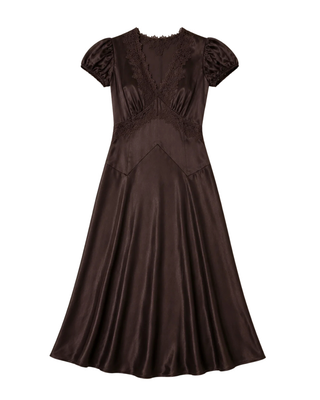 CORALINE DRESS - EQUESTRIAN BROWN