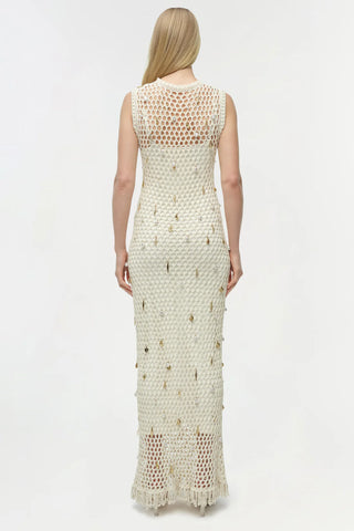 CORALIA KNIT CHARMED MIDI DRESS