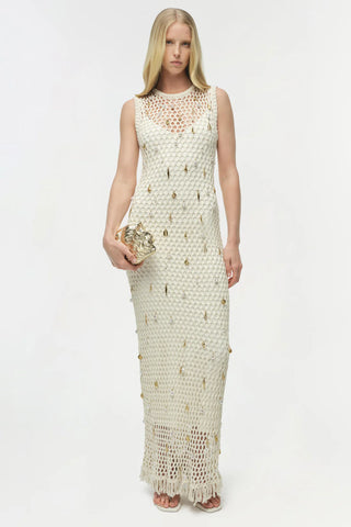 CORALIA KNIT CHARMED MIDI DRESS