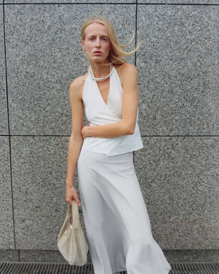 OXFORD WRAP TOP