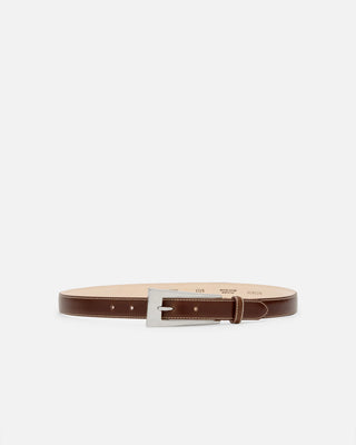 NO. 1O BELT - TOBACCO LEATHER & SILVER