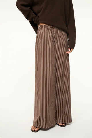 STAUD | BONFIRE PANT - DARK OAK MICRO STRIPE