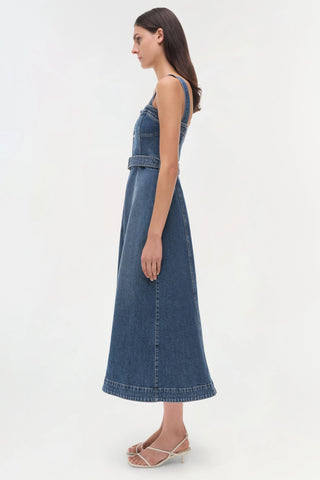 SIMKHAI | ALBA DENIM MIDI DRESS