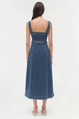 SIMKHAI | ALBA DENIM MIDI DRESS