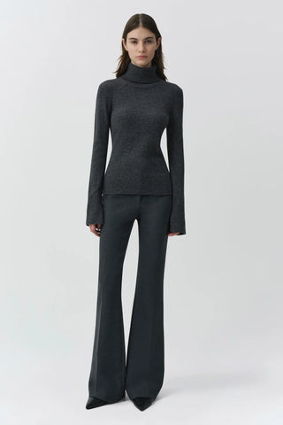 FENWICK CASHMERE TURTLENECK - CHARCOAL MELANGE