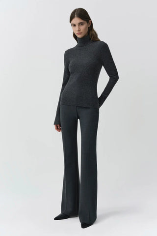 FENWICK CASHMERE TURTLENECK - CHARCOAL MELANGE