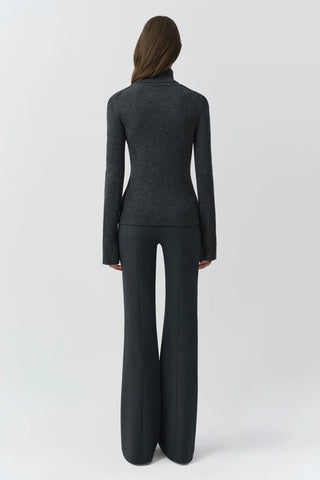 FENWICK CASHMERE TURTLENECK - CHARCOAL MELANGE