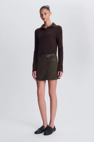 CONSTANCE CASHMERE POLO - CHOCOLATE
