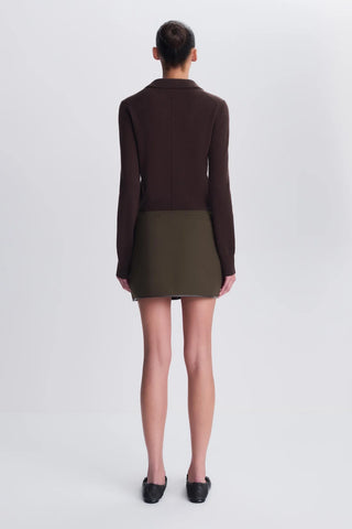 CONSTANCE CASHMERE POLO - CHOCOLATE