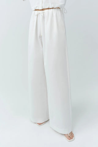 RHEA COTTON WIDE LEG PANTS