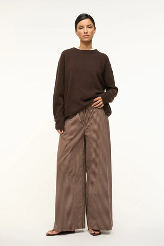 STAUD | BONFIRE PANT - DARK OAK MICRO STRIPE