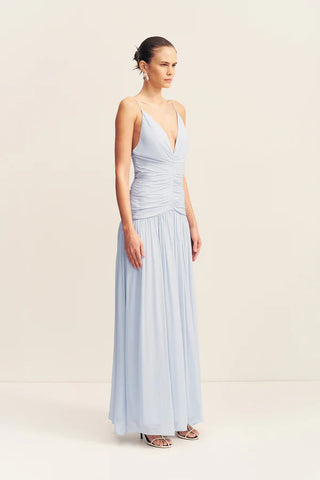 JUNO GATHERED BODICE MAXI DRESS