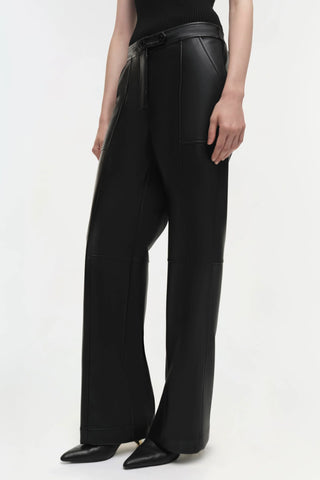 SIMKHAI | MACKENZIE LEATHER PANT - BLACK